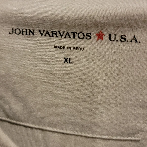 John Varvatos Star USA XL Men's Super Soft Short Sleeve Henley Shirt Grey - Picture 4 of 15